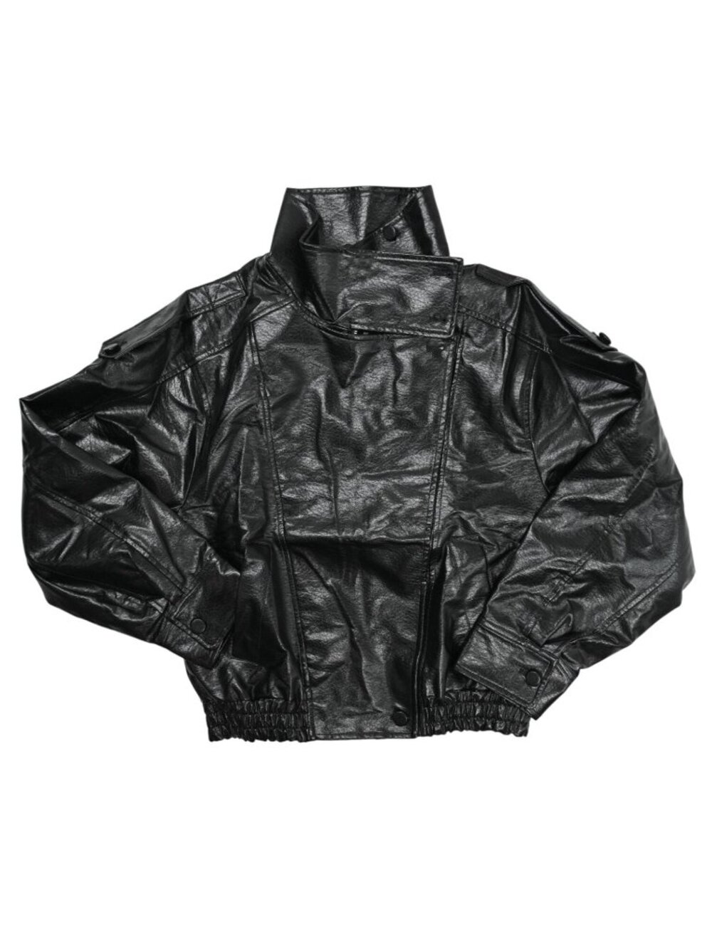 Bronze Snake Rhode Bomber Jacket in Black